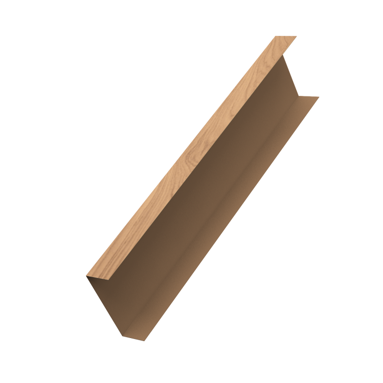 Декоративная накладка на столб универсальная 62х55 для забора жалюзи 0,45 Print Elite Honey Wood TwinColor (1,8м)