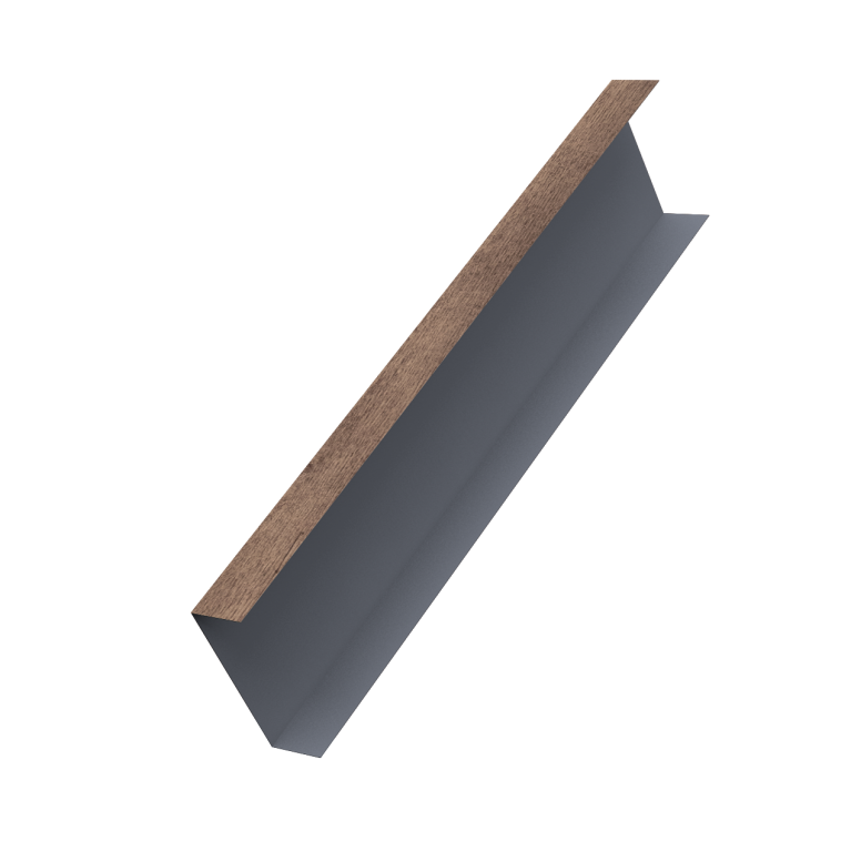 Декоративная накладка на столб универсальная 62х55 для забора жалюзи 0,45 Print Premium Almond Wood Fresh (2м)