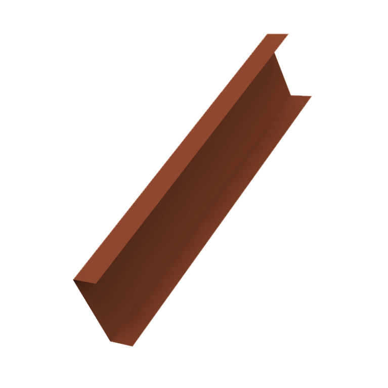 Декоративная накладка на столб универсальная 62х55 для забора жалюзи 0,5 Velur X RAL 8004 терракота (2,5м)