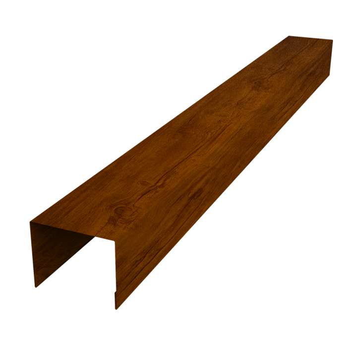 Крышка для забора жалюзи Palermo 0,45 Print-double Premium Golden Wood Intense F (2,5м)