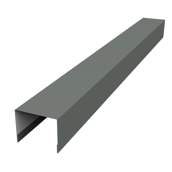 Крышка жалюзи Palermo 0,45 PE RAL 7005 мышино-серый (2,5м)