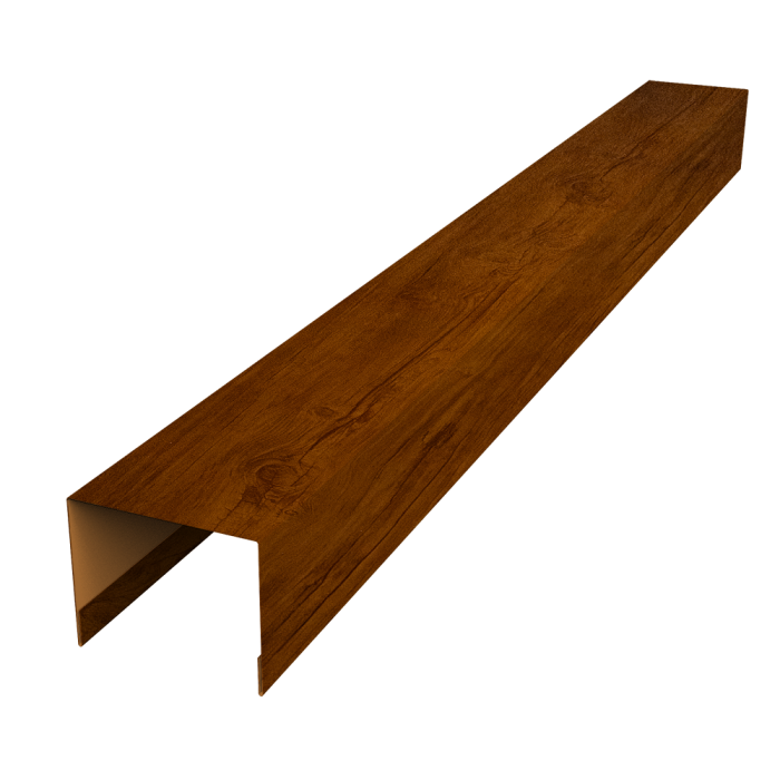 Крышка жалюзи Palermo 0,45 Print Premium Golden Wood Intense FTC (3м)