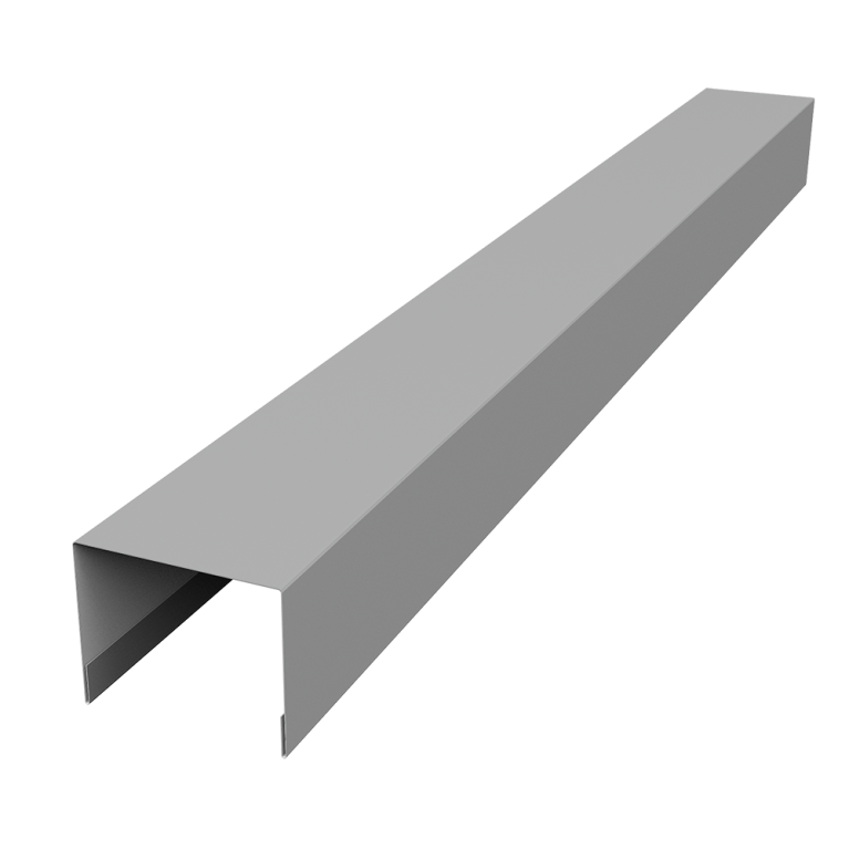 Крышка жалюзи Palermo 0,5 Satin RAL 9006 бело-алюминиевый (2,5м)