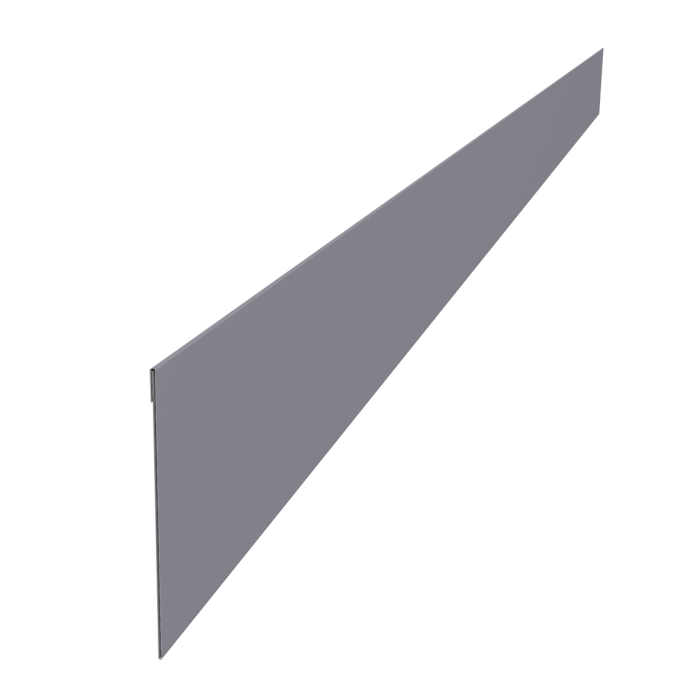 Ламель забора жалюзи Palermo стартовая/финишная для калиток и ворот 0,5 Satin RAL 7004 сигнальный серый