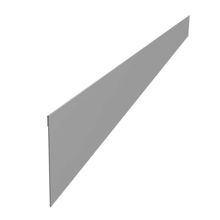 Ламель забора жалюзи Palermo стартовая/финишная для калиток и ворот 0,5 Satin RAL 9006 бело-алюминиевый