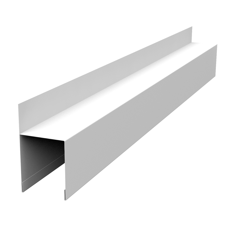 Планка опорная составная внешняя для забора жалюзи Palermo 0,45 Drap RAL 9003 сигнальный белый (3м)