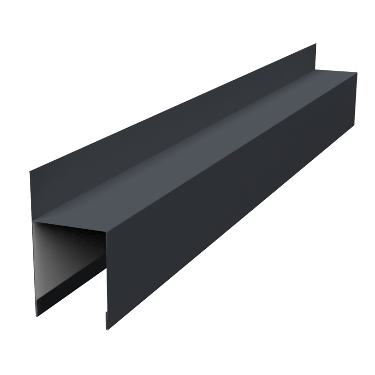 Планка опорная составная внешняя для забора жалюзи Palermo 0,45 Drap TR RAL 7024 мокрый асфальт (1,8м)