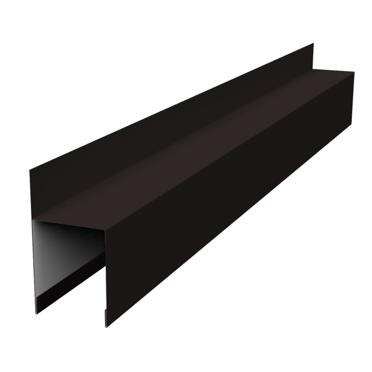 Планка опорная составная внешняя для забора жалюзи Palermo 0,45 Drap TR RAL 9005 черный (2,5м)