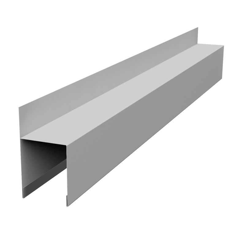 Планка опорная составная внешняя для забора жалюзи Palermo 0,45 Drap TX RAL 7047 телегрей 4 (2,5м)