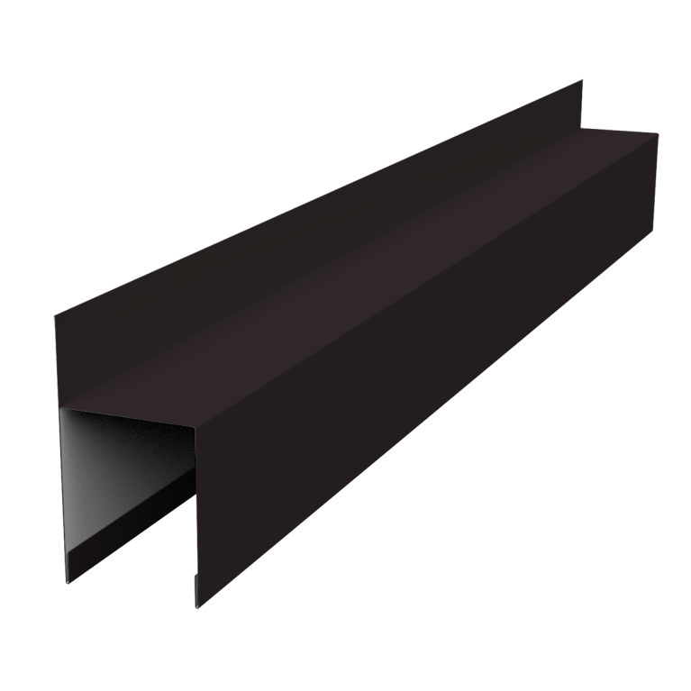 Планка опорная составная внешняя для забора жалюзи Palermo 0,45 Drap TX RAL 9005 черный (2м)