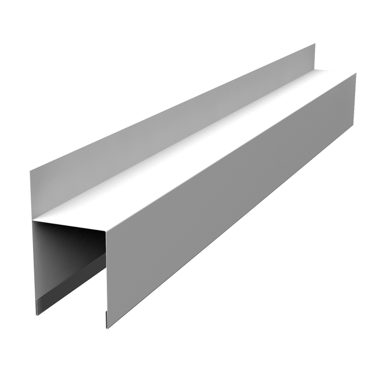 Планка опорная составная внешняя для забора жалюзи Palermo 0,45 PE-Double RAL 9003 сигнальный белый (2м)