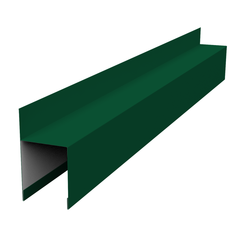 Планка опорная составная внешняя для забора жалюзи Palermo 0,45 PE RAL 6005 зеленый мох (2м)