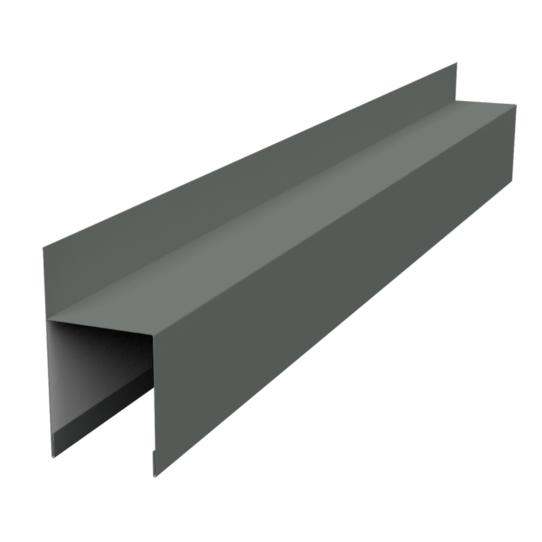 Планка опорная составная внешняя для забора жалюзи Palermo 0,45 PE RAL 7005 мышино-серый (2м)