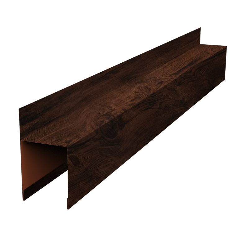 Планка опорная составная внешняя для забора жалюзи Palermo 0,45 Print Elite Cherry Wood TwinColor (2м)