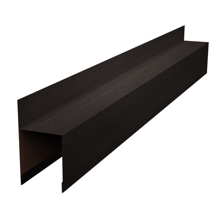 Планка опорная составная внешняя для забора жалюзи Palermo 0,45 Print Elite Coffee Wood TwinColor (3м)