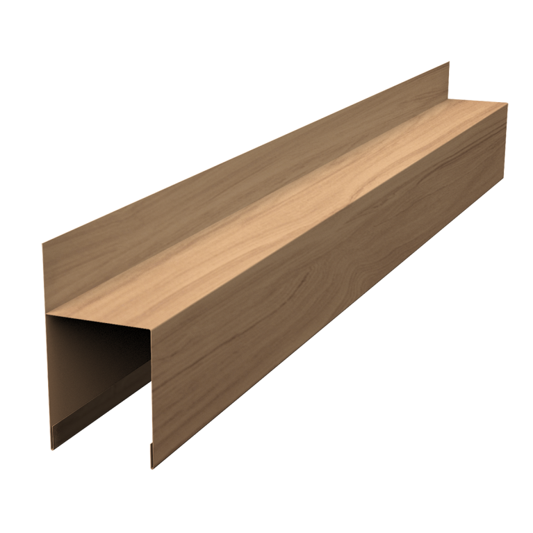 Планка опорная составная внешняя для забора жалюзи Palermo 0,45 Print Elite Honey Wood TwinColor (2м)