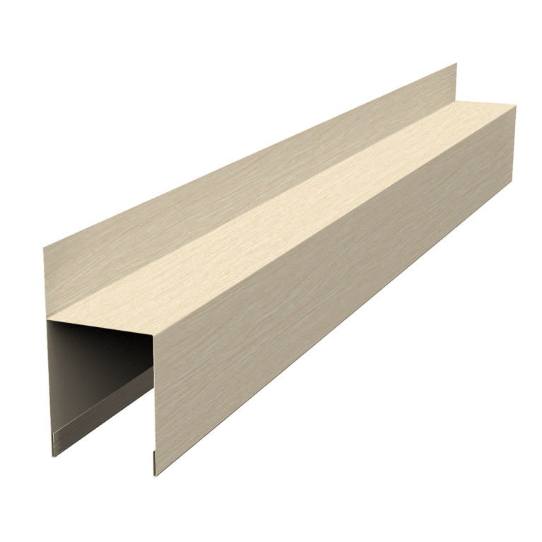 Планка опорная составная внешняя для забора жалюзи Palermo 0,45 Print Elite Milky Wood TwinColor (2м)