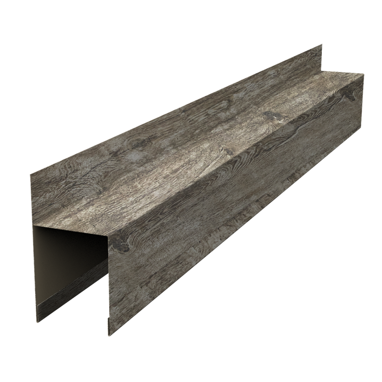 Планка опорная составная внешняя для забора жалюзи Palermo 0,45 Print Elite Nordic Wood TwinColor (2м)