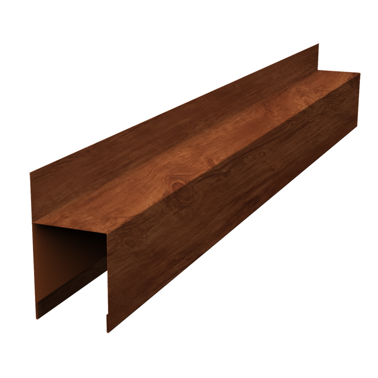 Планка опорная составная внешняя для забора жалюзи Palermo 0,45 Print Elite Rowan TwinColor (1,8м)