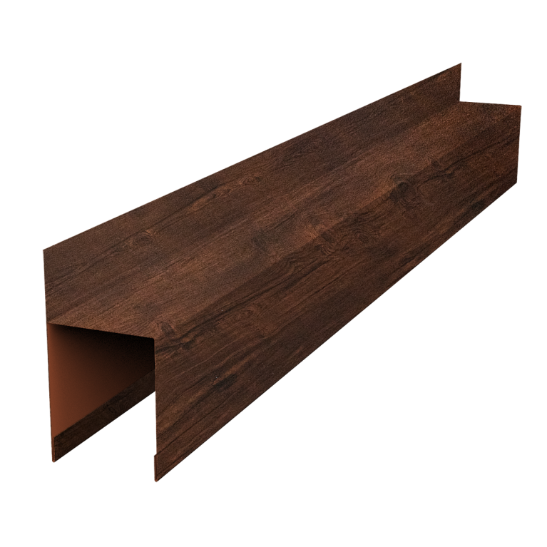 Планка опорная составная внешняя для забора жалюзи Palermo 0,45 Print Premium Cherry Wood Dark FTC (2м)