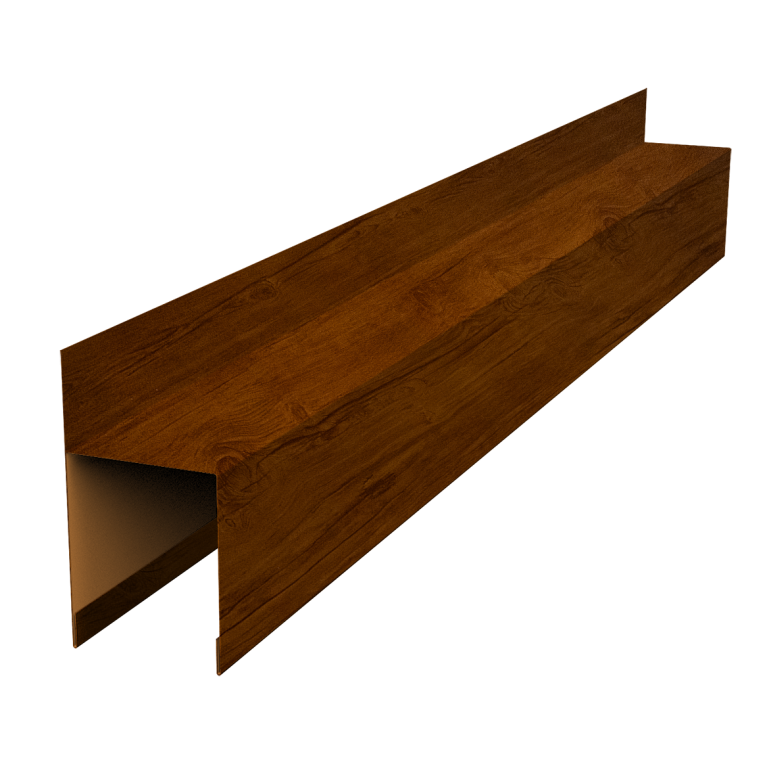 Планка опорная составная внешняя для забора жалюзи Palermo 0,45 Print Premium Golden Wood Intense FTC (2,5м)