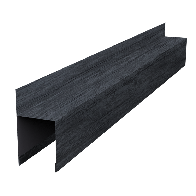 Планка опорная составная внешняя для забора жалюзи Palermo 0,45 Print Premium Grey Wood TwinColor (2м)