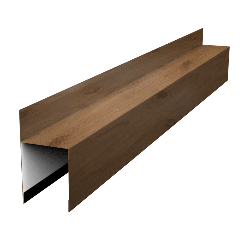 Планка опорная составная внешняя для забора жалюзи Palermo 0,45 Print Premium Pine Wood Fresh (2,5м)