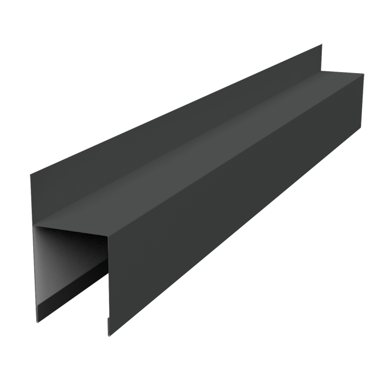 Планка опорная составная внешняя для забора жалюзи Palermo 0,5 GreenCoat Pural BT, matt  RR2H3 (RAL 7016 антрацитово-серый) (3м)