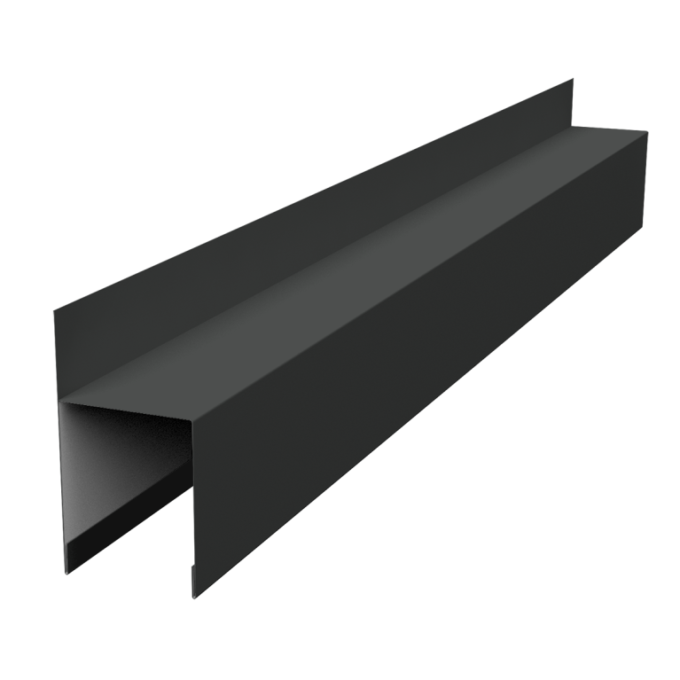 Планка опорная составная внешняя для забора жалюзи Palermo 0,5 PurPro Matt 275 RAL 7016 антрацитово-серый (3м)