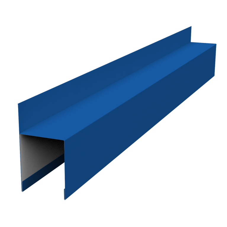 Планка опорная составная внешняя для забора жалюзи Palermo 0,5 Satin RAL 5005 сигнальный синий (2,5м)