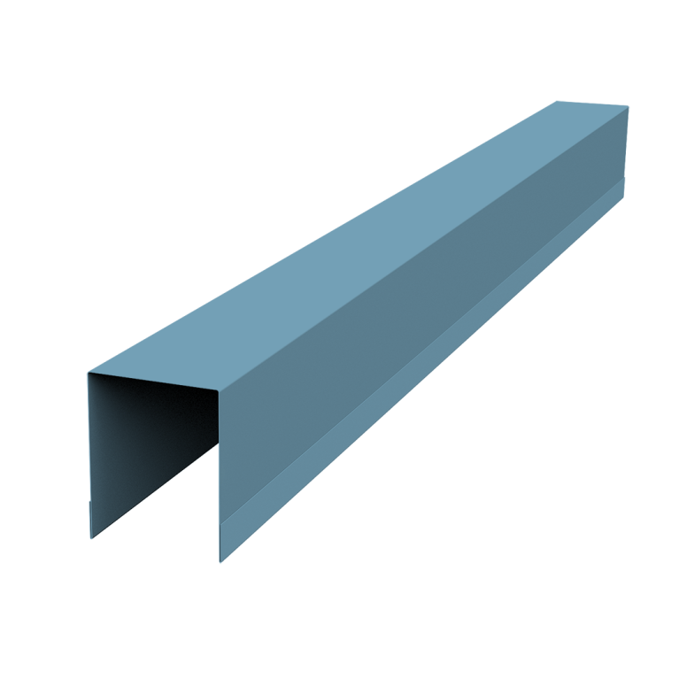 Планка опорная составная внутренняя для забора жалюзи Palermo 0,45 Drap TX RAL 5024 пастельно-синий (2м)