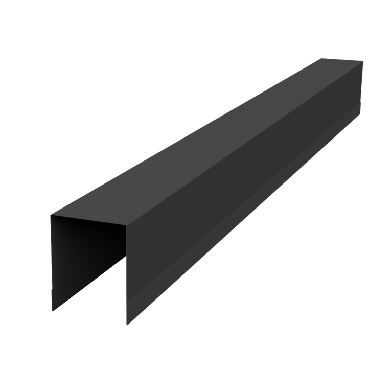 Планка опорная составная внутренняя для забора жалюзи Palermo 0,45 PE-Double RAL 7016 антрацитово-серый (1,8м)