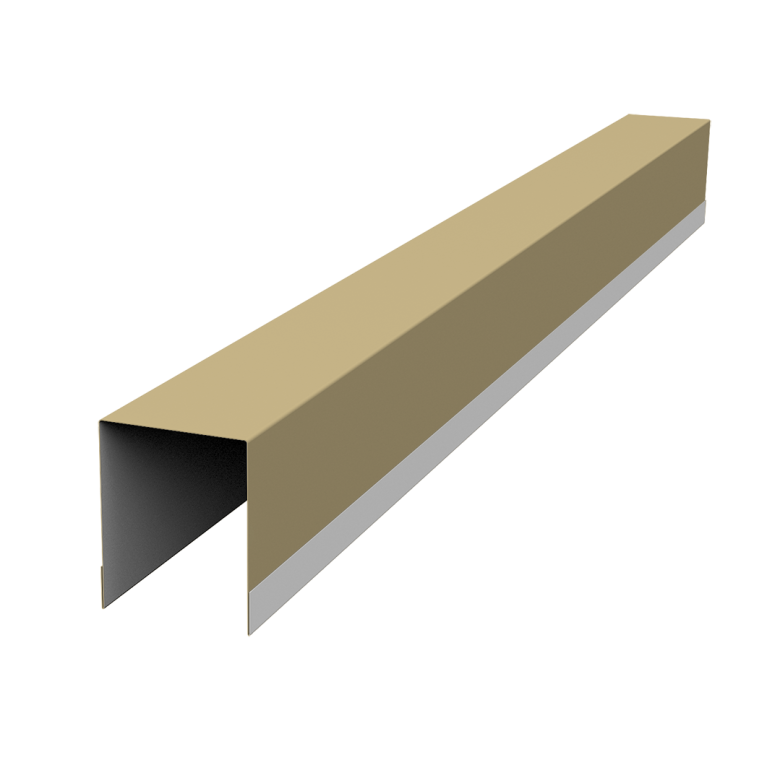 Планка опорная составная внутренняя для забора жалюзи Palermo 0,45 PE RAL 1014 слоновая кость (2,5м)