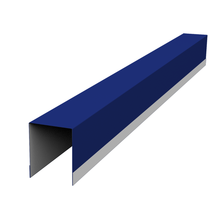 Планка опорная составная внутренняя для забора жалюзи Palermo 0,45 PE RAL 5002 ультрамариново-синий (3м)