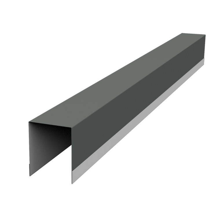 Планка опорная составная внутренняя для забора жалюзи Palermo 0,45 PE RAL 7005 мышино-серый (3м)