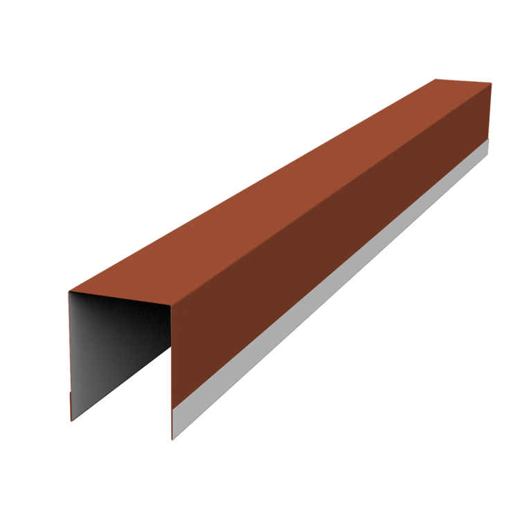 Планка опорная составная внутренняя для забора жалюзи Palermo 0,45 PE RAL 8004 терракота (2,5м)