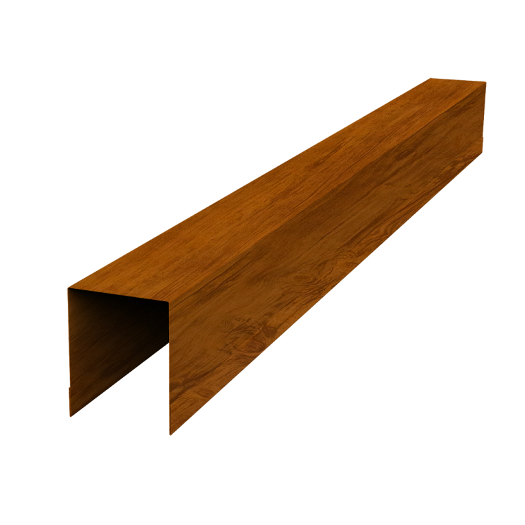 Планка опорная составная внутренняя для забора жалюзи Palermo 0,45 Print-double Elite Golden Wood (1,8м)