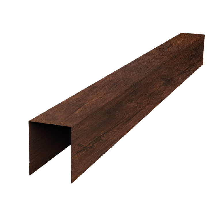 Планка опорная составная внутренняя для забора жалюзи Palermo 0,45 Print-Double Premium Cherry Wood Dark F (1,8м)