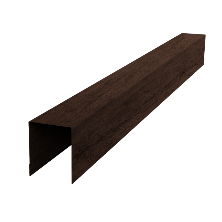 Планка опорная составная внутренняя для забора жалюзи Palermo 0,45 Print-Double Premium Antique Wood (2м)