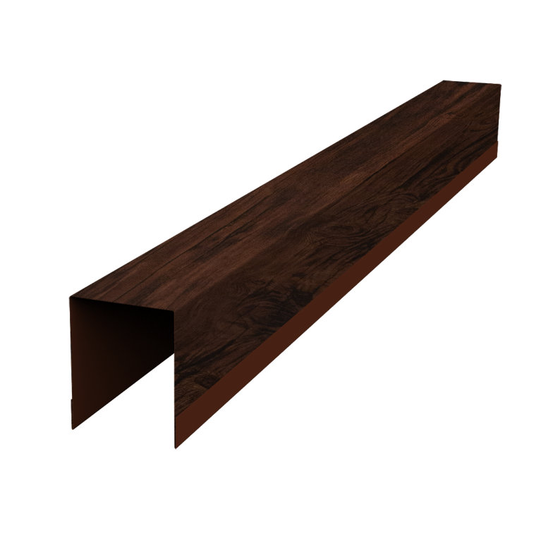 Планка опорная составная внутренняя для забора жалюзи Palermo 0,45 Print Elite Cherry Wood TwinColor (3м)