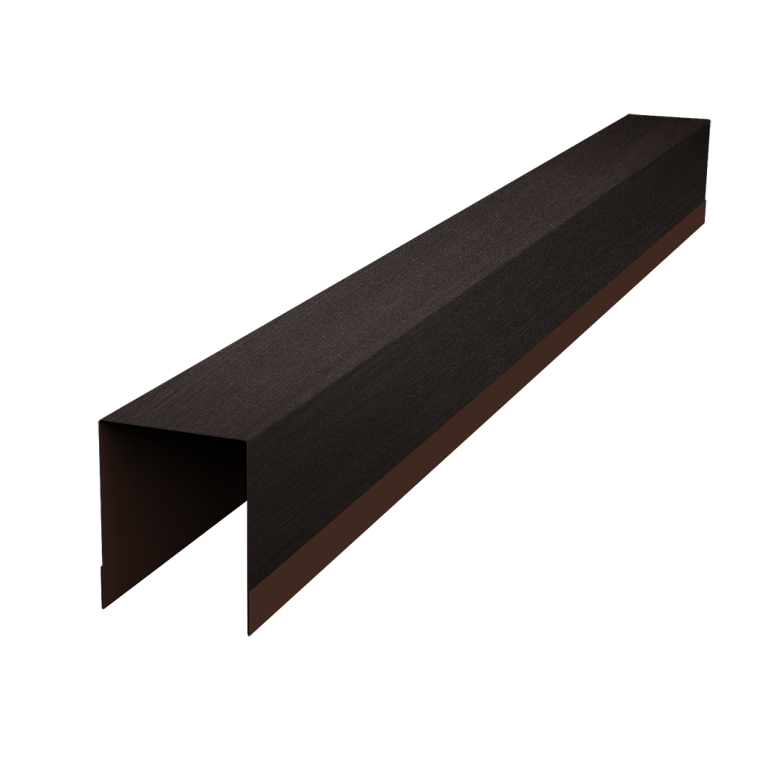 Планка опорная составная внутренняя для забора жалюзи Palermo 0,45 Print Elite Coffee Wood TwinColor (3м)