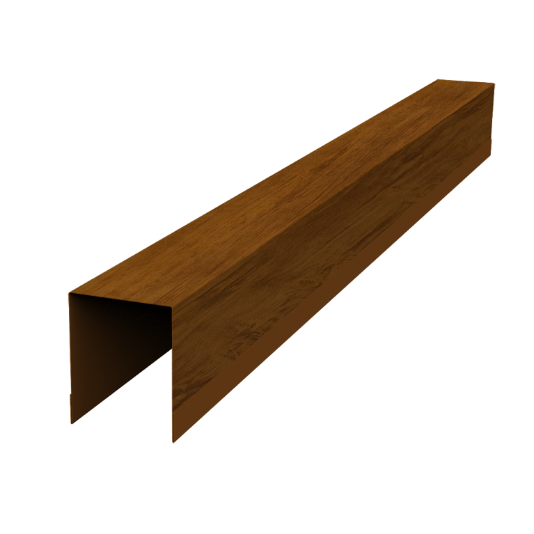 Планка опорная составная внутренняя для забора жалюзи Palermo 0,45 Print Elite Golden Wood TwinColor (2м)