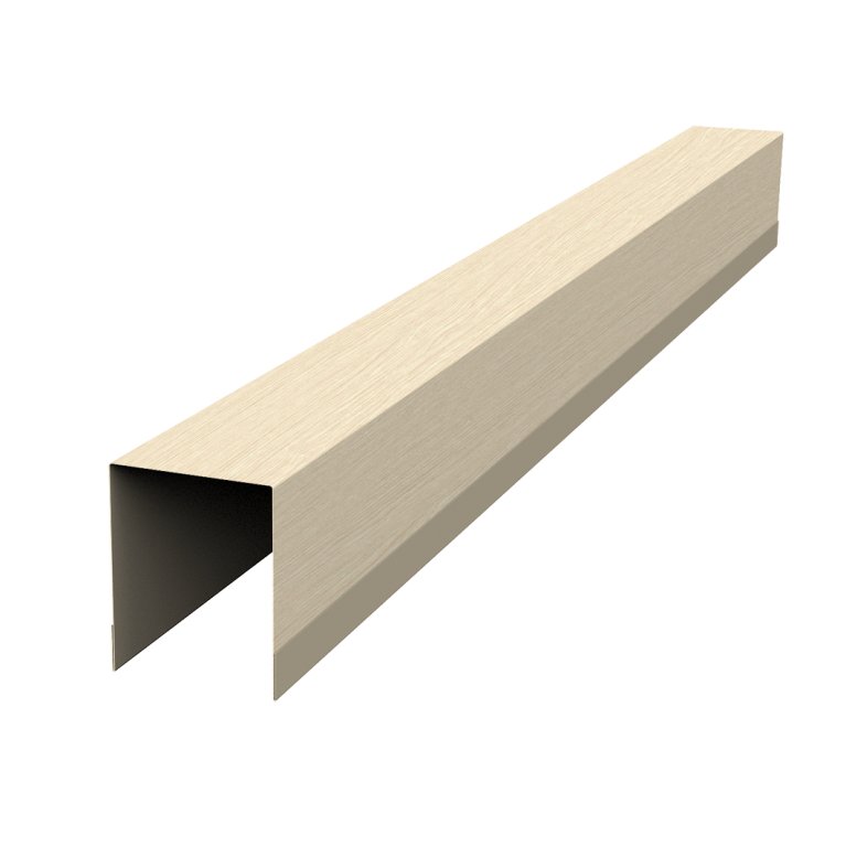 Планка опорная составная внутренняя для забора жалюзи Palermo 0,45 Print Elite Milky Wood TwinColor (3м)