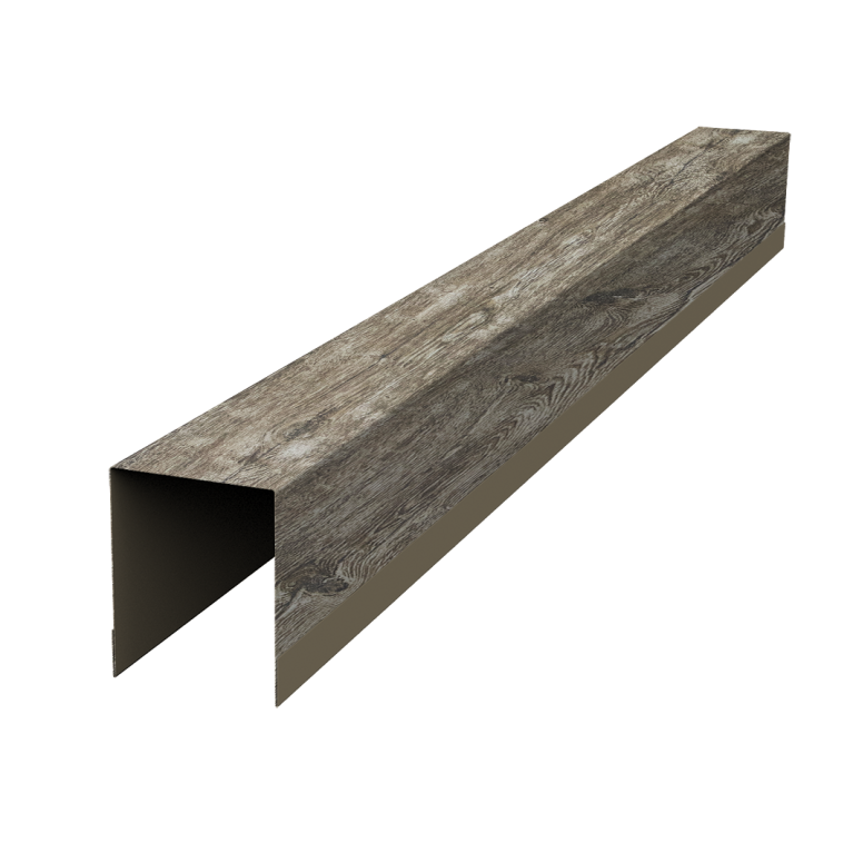 Планка опорная составная внутренняя для забора жалюзи Palermo 0,45 Print Elite Nordic Wood TwinColor (3м)