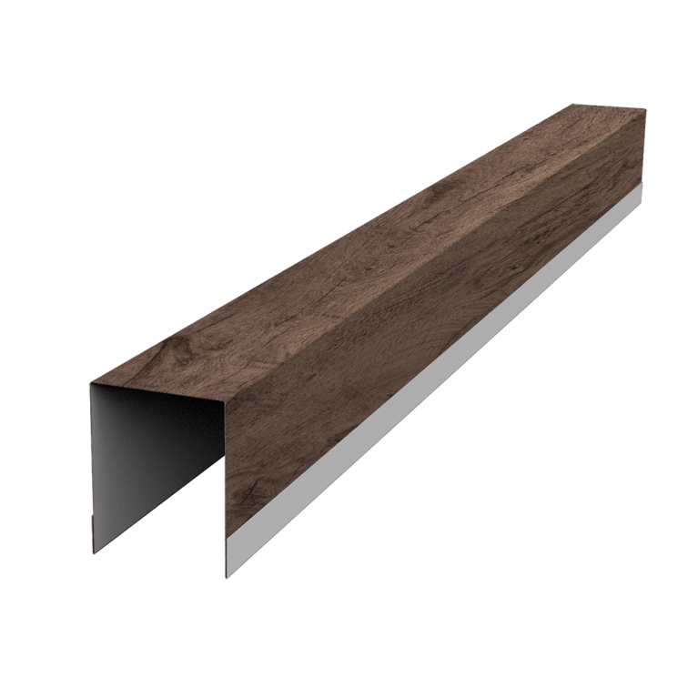 Планка опорная составная внутренняя для забора жалюзи Palermo 0,45 Print Premium Almond Wood Fresh (3м)