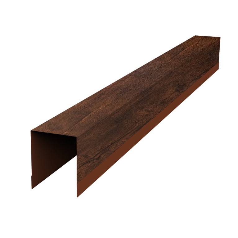 Планка опорная составная внутренняя для забора жалюзи Palermo 0,45 Print Premium Cherry Wood Dark FTC (1,8м)