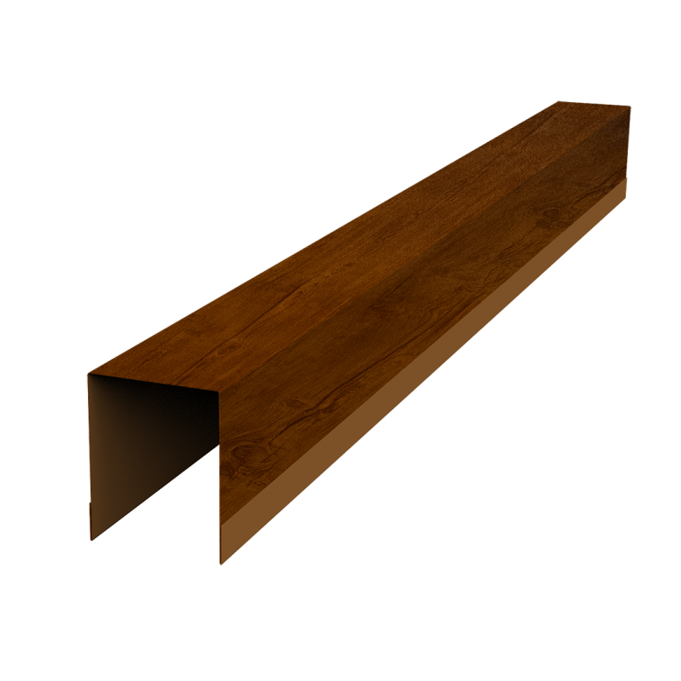 Планка опорная составная внутренняя для забора жалюзи Palermo 0,45 Print Premium Golden Wood Intense FTC (3м)