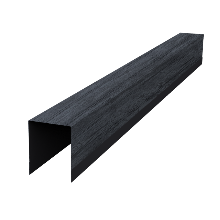 Планка опорная составная внутренняя для забора жалюзи Palermo 0,45 Print Premium Grey Wood TwinColor (3м)