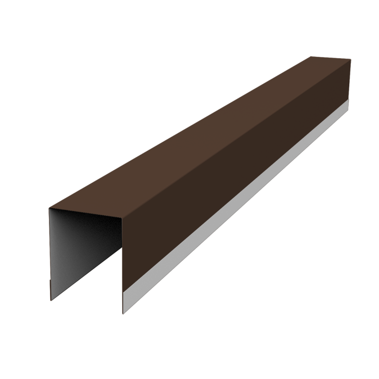 Планка опорная составная внутренняя для забора жалюзи Palermo 0,5 Atlas X RAL 8017 шоколад (2,5м)