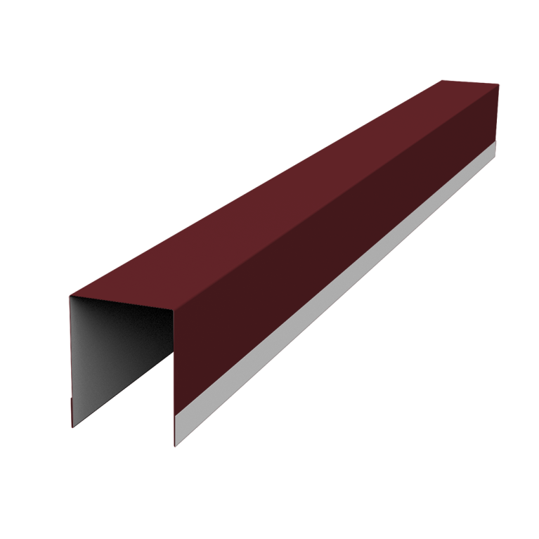 Планка опорная составная внутренняя для забора жалюзи Palermo 0,5 Satin RAL 3005 красное вино (3м)